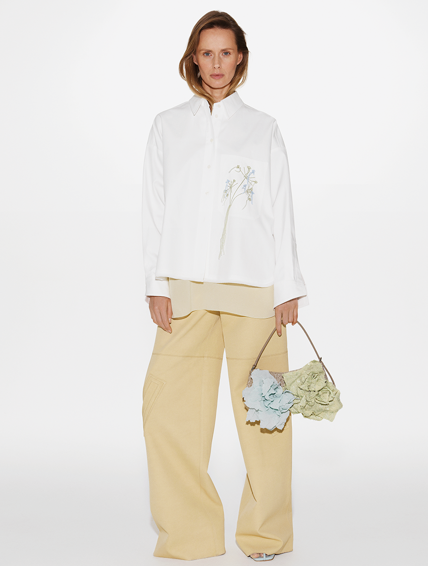 PALAZZO PANTS IN LEMON COTTON